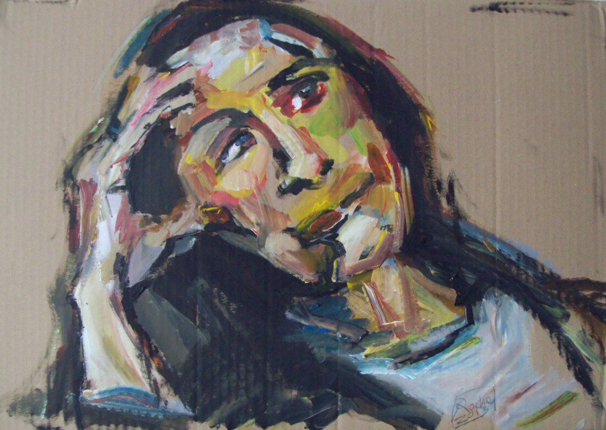 02 / Angelika Schrobsdorff, Acryl auf Karton, 58 x 41 cm, 2013