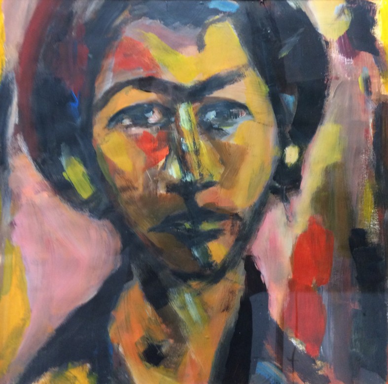 02, Zigeunerjunge, Acryl auf Papier, 44 x 44 cm, 2014