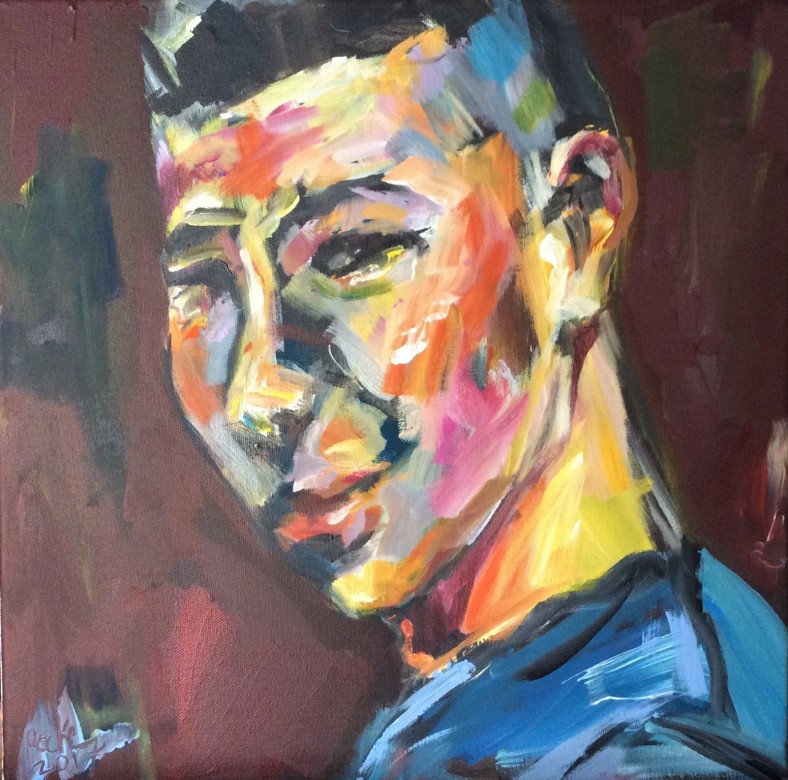 09, Mischtechnik auf Pappe, 19 x 18 cm, 2013