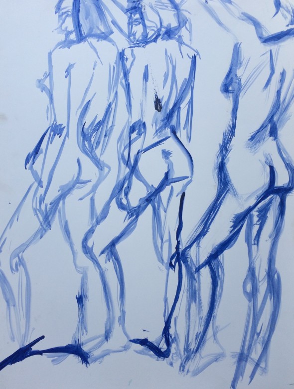 07/ Frauenakt, Acryl auf Papier, 65 x 50 cm, 2001