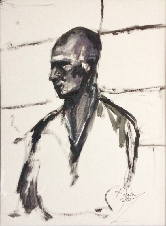 Arbeitsloser Weimarer Republik, Mischtechnik auf Karton, 30 x 40 cm, 2021