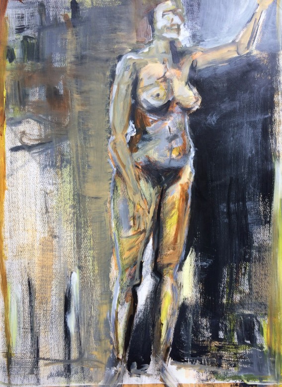 02/ Frauenakt, Acryl auf Papier, 65 x 50 cm, 1999