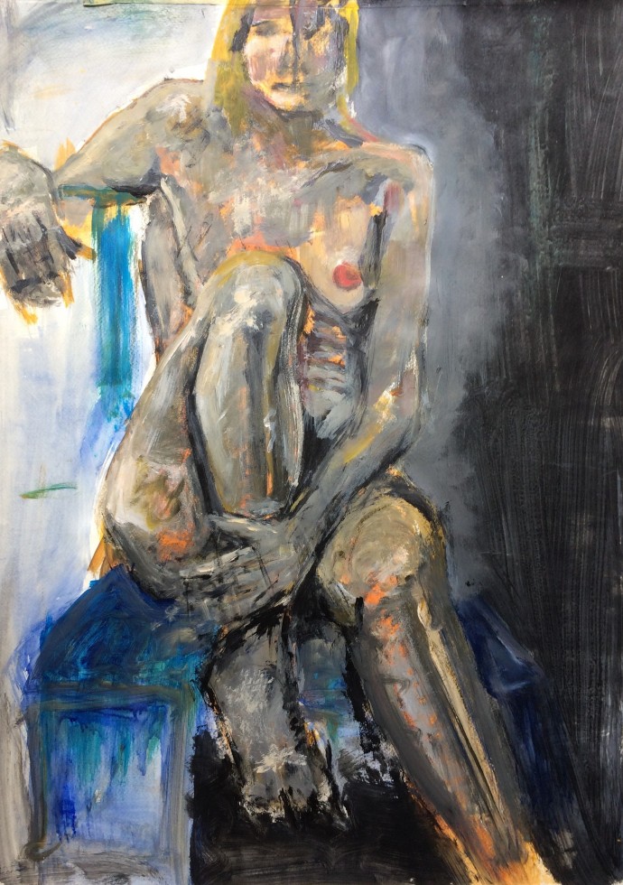 01/ Frauenakt, Acryl auf Papier, 65 x 50 cm, 1999