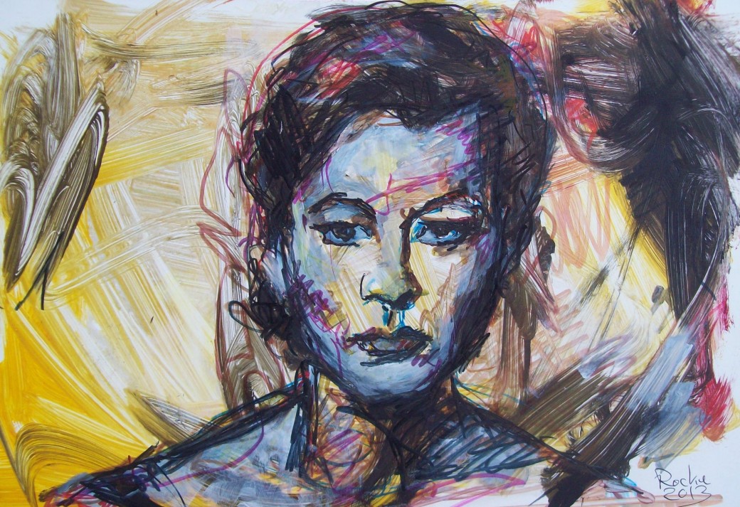 03, Frau, Mischtechnik auf Papier, 35 x 28 cm, 2015