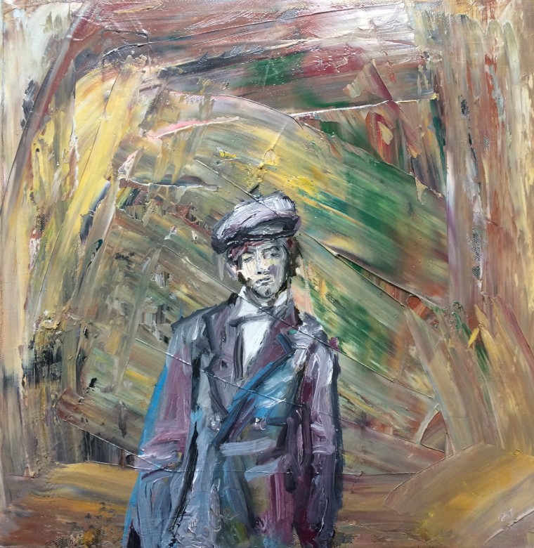 05 , Junge , Öl auf Leinwand, 40 x 40 cm, 2019