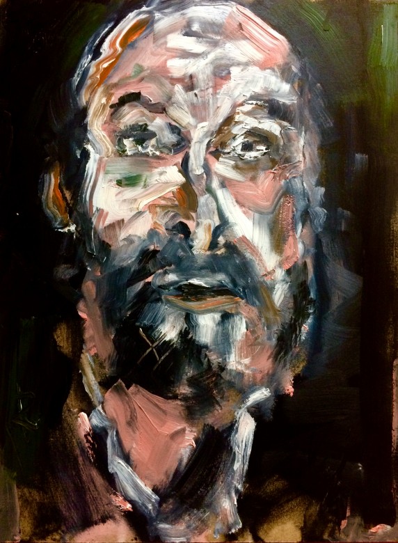 20 / Arvo Pärt, Öl auf Holz, 40 x 30 cm, 2020