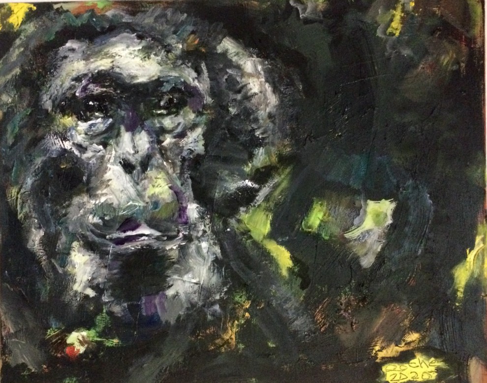 03, Bartog, Öl auf Lenwand, 40 x 50 cm, 2020