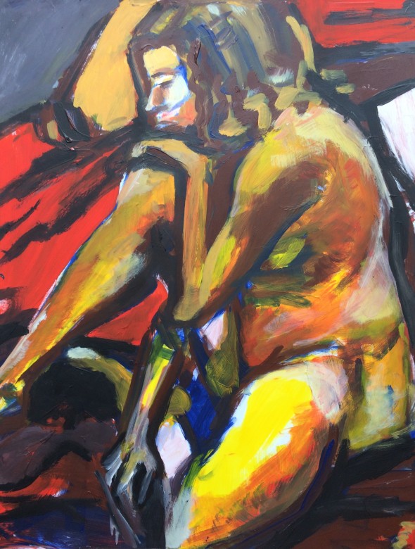 05/ Frauenakt, Acryl auf Papier, 65 x 50 cm, 2001