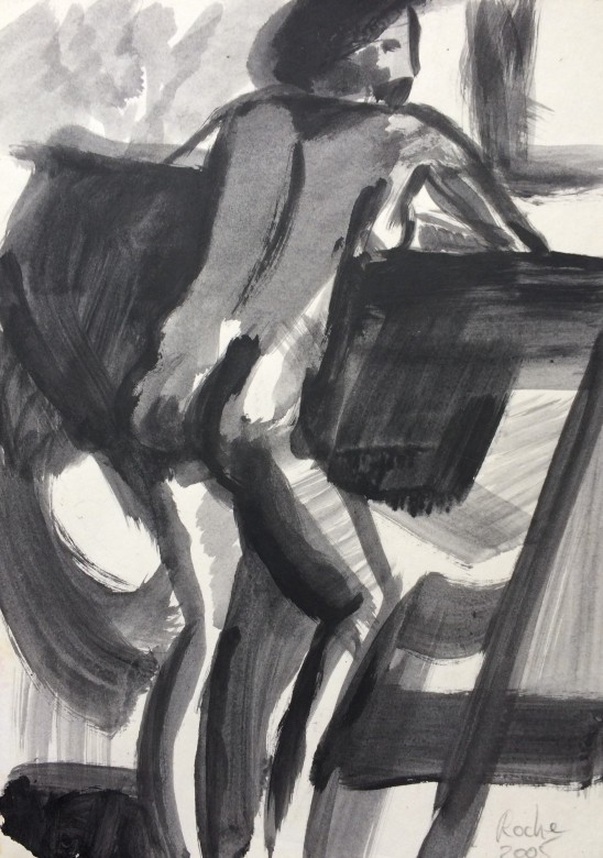04/ Frauenakt, Acryl auf Papier, 25 x 34,5 cm, 2005